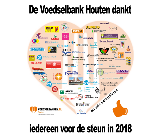 Voedselbank Dankt Iedereen Voor De Steun In 2018 Voedselbank Houten 1659